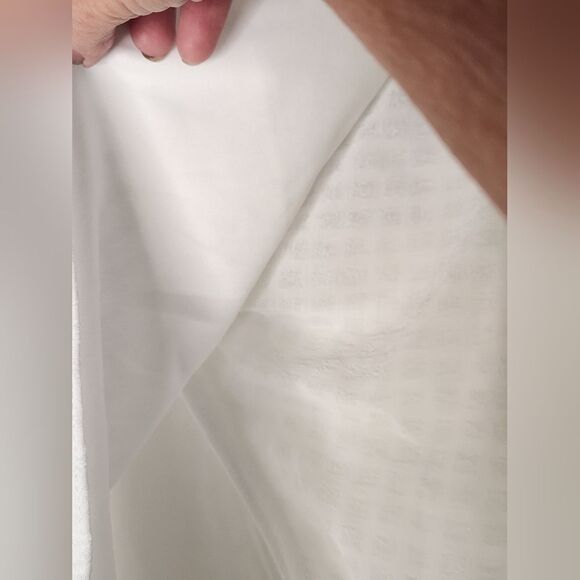 NWT PrettyLittleThings 14 WhiteTexturedLinedZipper TieWaistWrap WomenMidi Skirt - Picture 8 of 11